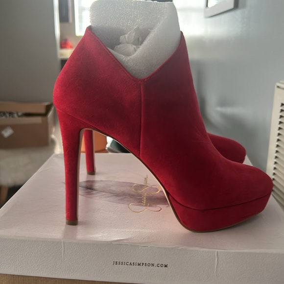 Jessica Simpson JS-Rivera Suede Heel Boot Excellent Condition Size 8 - Picture 2 of 4